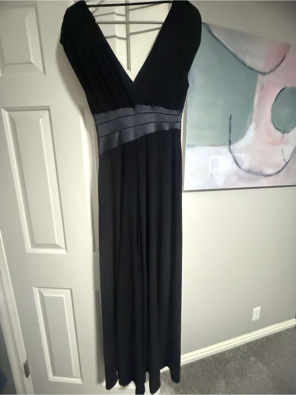 Symphony Black and Charcoal V-Neck Jumpsuit